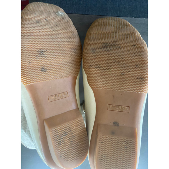Sperry Women's Size 8 Waterproof Rubber Boots Thinsulate Cream Tan Size Zip - Picture 10 of 10